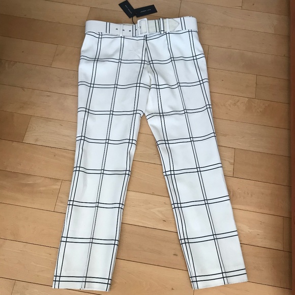 DEREK LAM $1,390 Pants NWT Slim Wool Trousers! 44 black - Picture 4 of 8